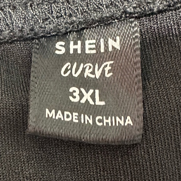 SHEIN Curve Ribbed Black Mini Skirt - Picture 3 of 8